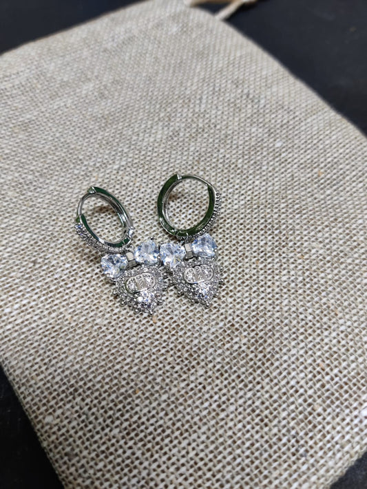 Silver colour anti tarnish hoop
