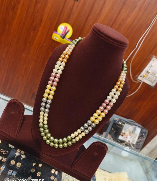 Multi - coloured pearl mala