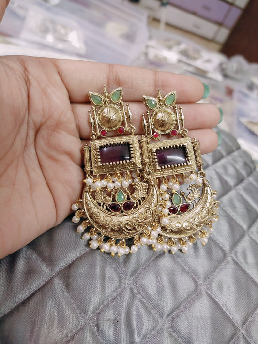 Beautiful chandbali earrings