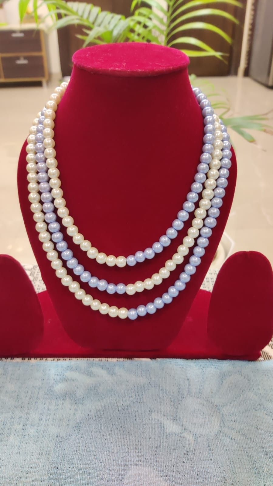Dual colour beads mala without earrings