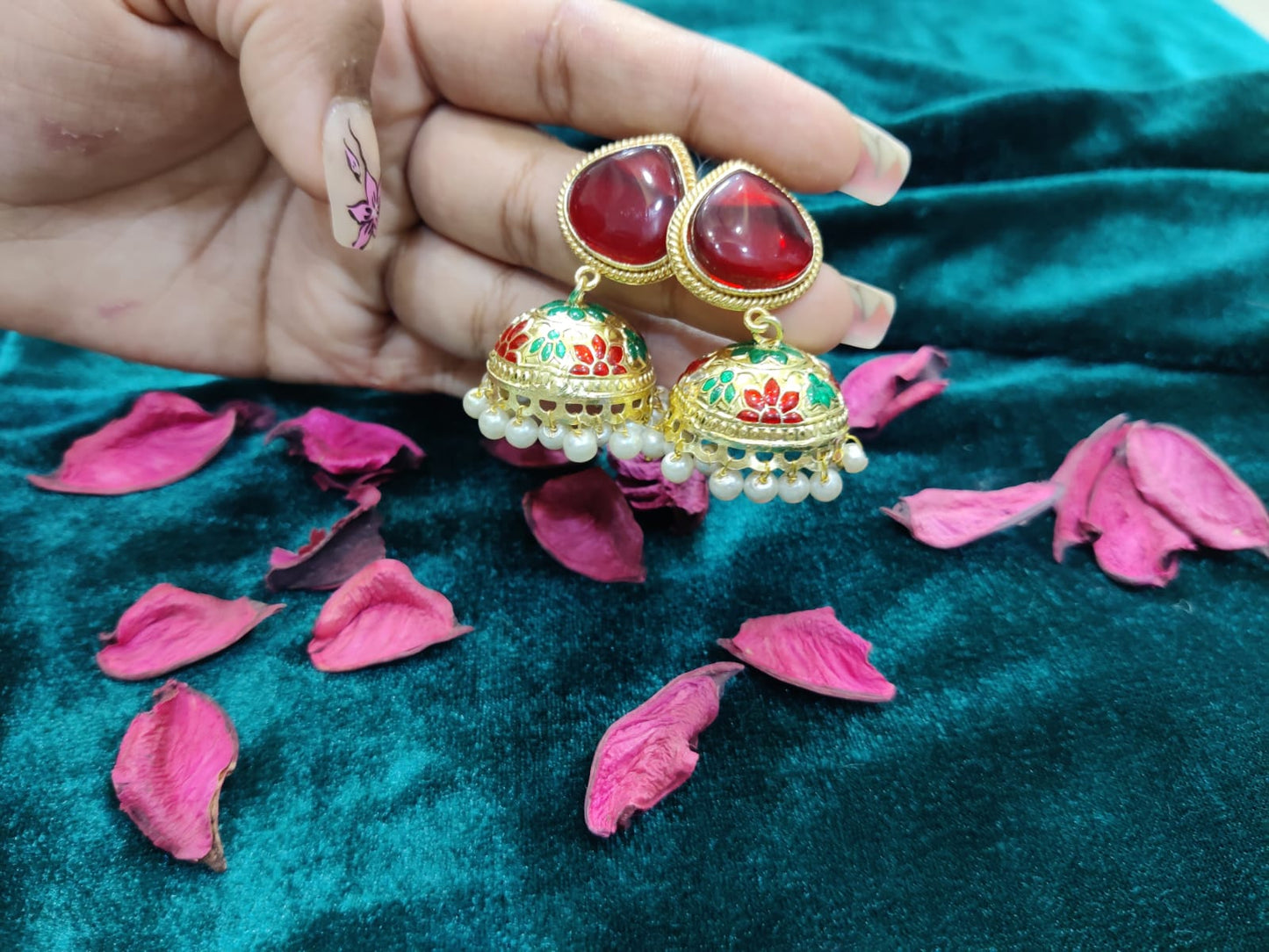 Brass jhumkis
