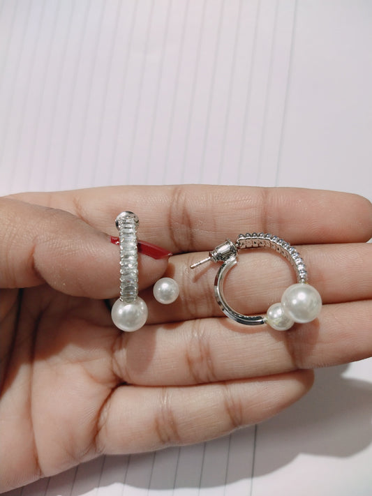 Anti tarnish unique style hoop