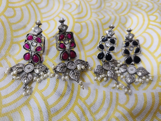 Brass long earrings