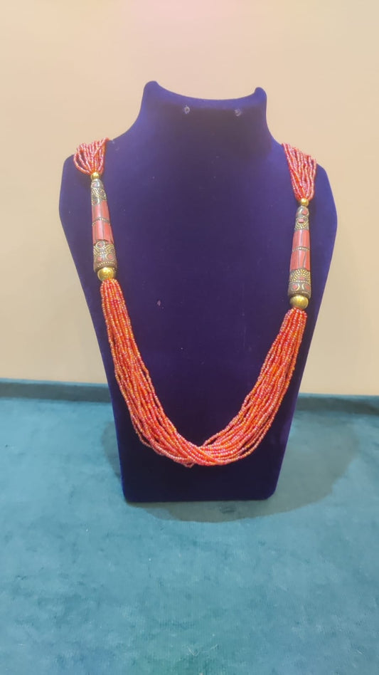 Chini beads multi layered mala