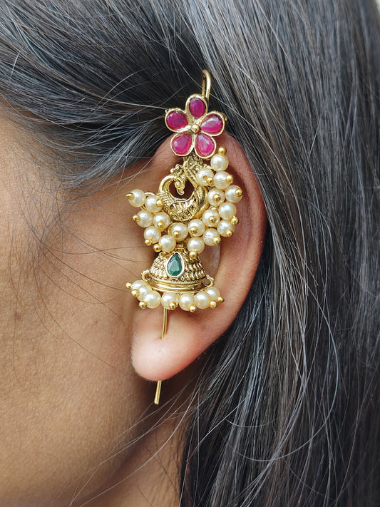 Beautiful brass earcuff bugadi