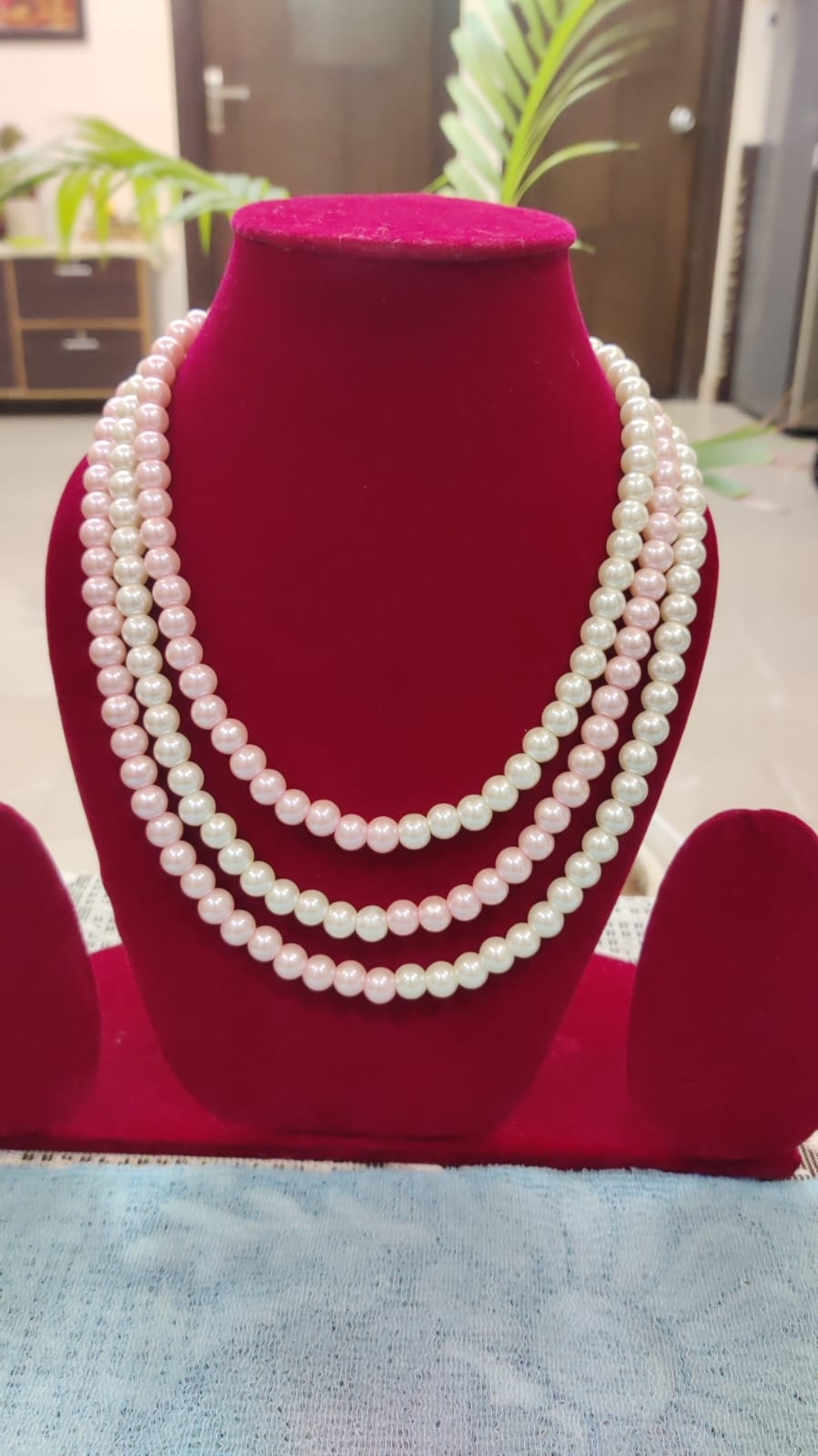 Dual colour beads mala without earrings