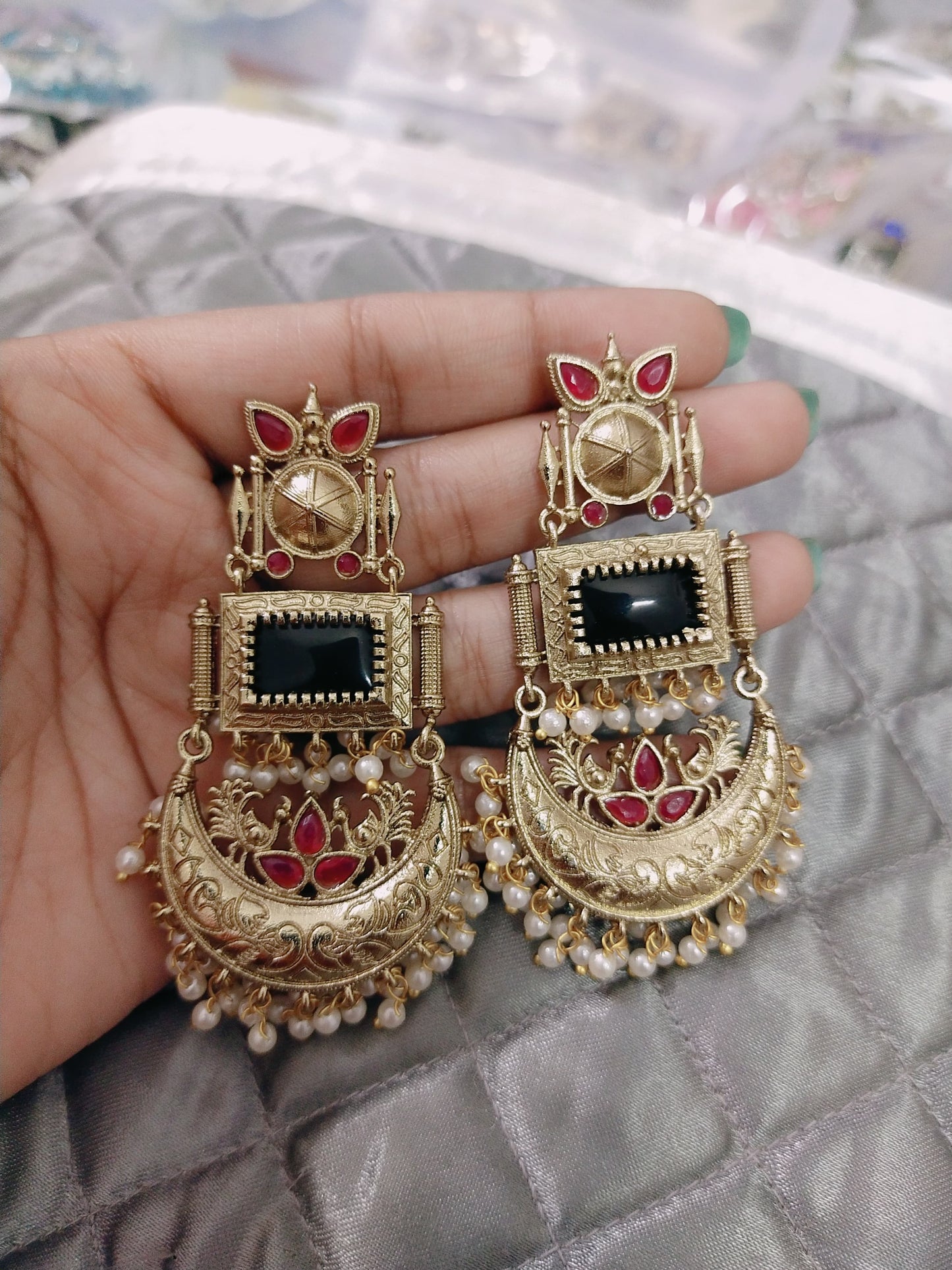 Beautiful chandbali earrings