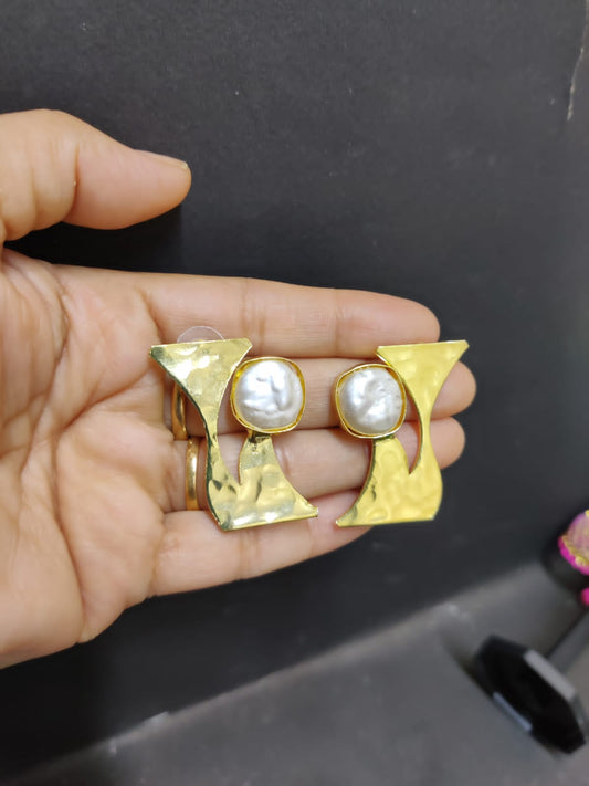 Western earrings in brass