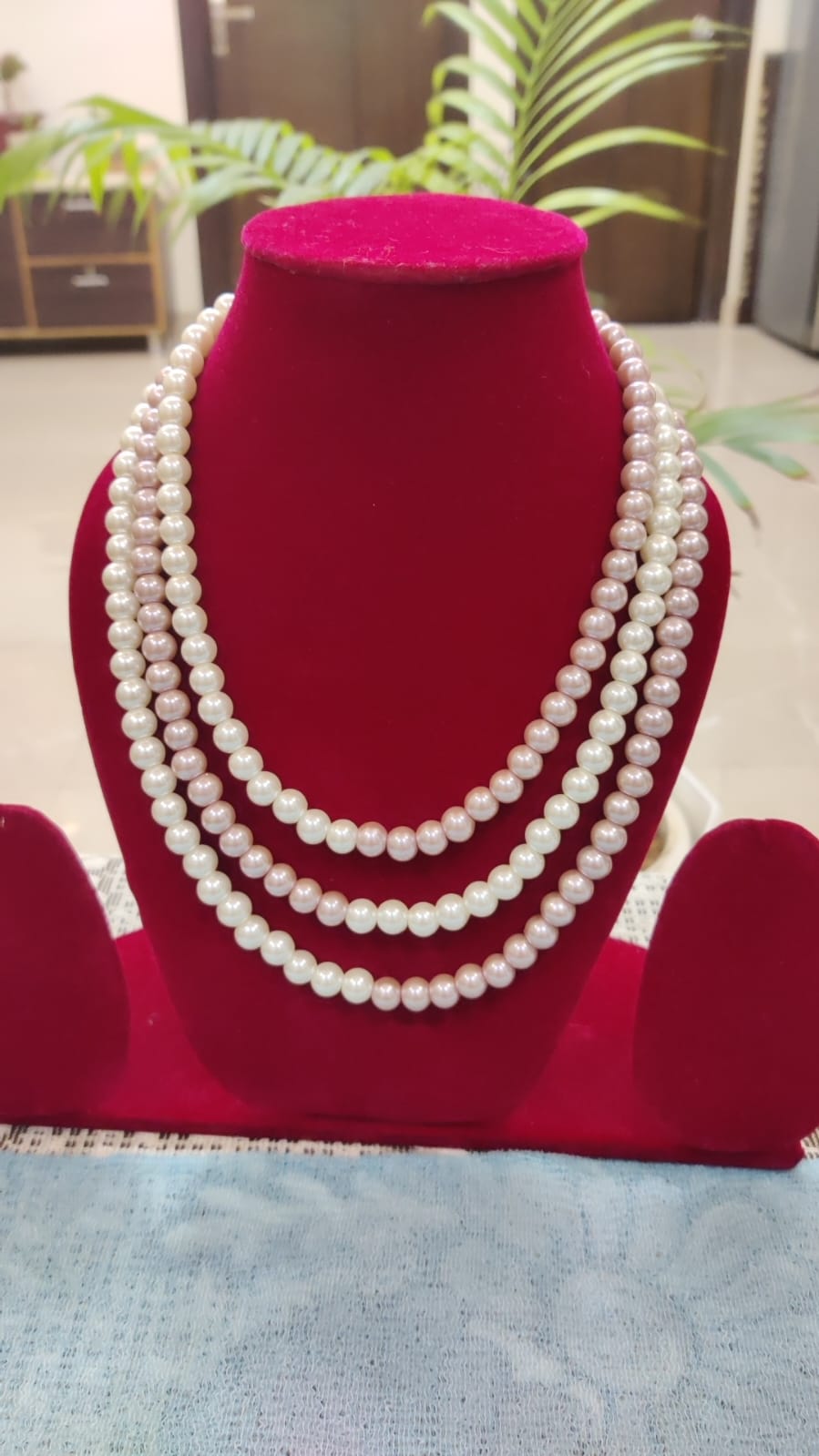 Dual colour beads mala without earrings