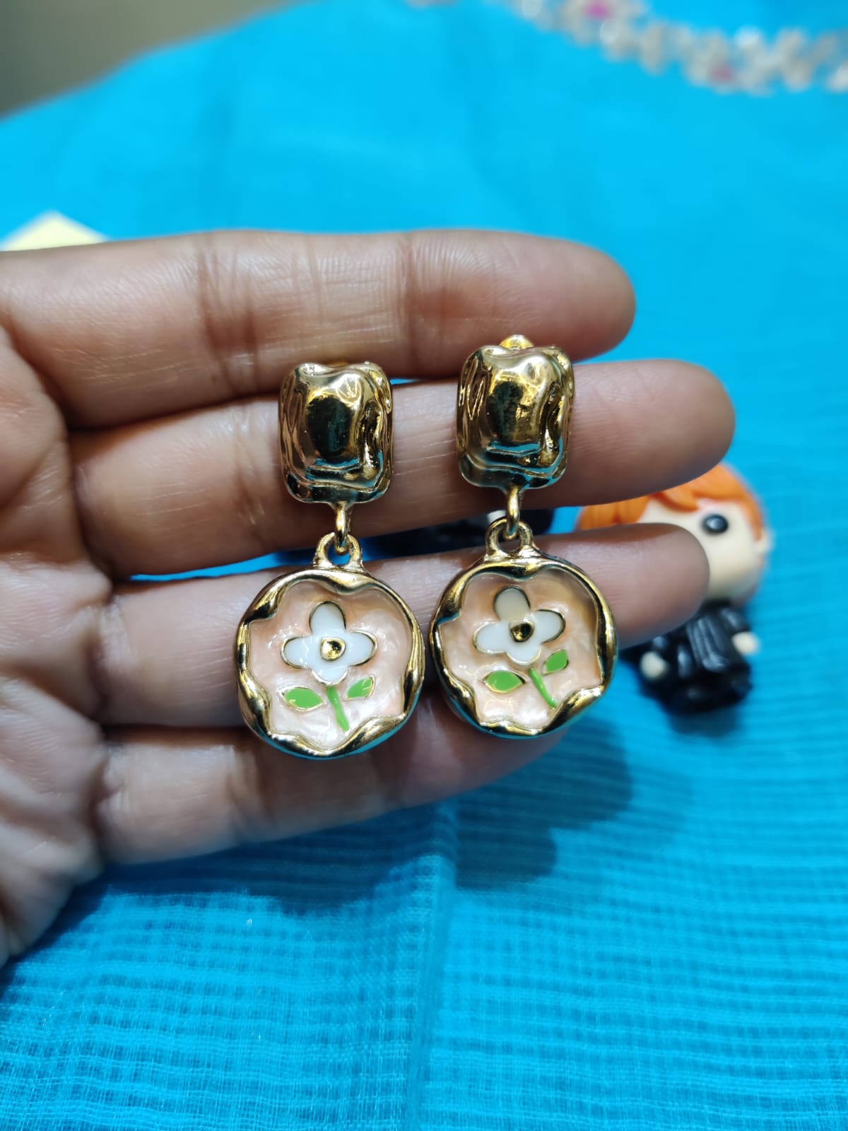 Enamel earrings
