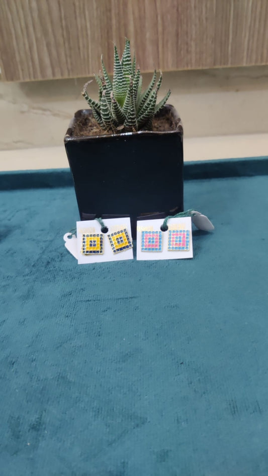 Meenakari studs
