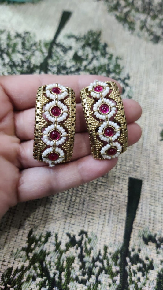 Festive wear hoop style studs